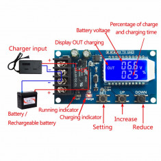 modul incarcare acumulatori baterii panou solar 10A 6-60V display ecran lcd oled foto