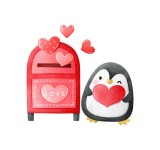 Cumpara ieftin Sticker decorativ Pinguin, Multicolor, 58 cm, 5355ST, Oem