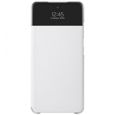 Husa Poliuretan Samsung Galaxy A52, S View Wallet, Alba EF-EA525PWEGWW foto
