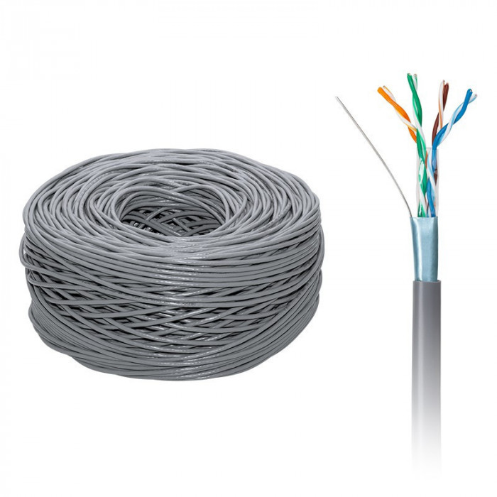 Cablu ftp cat 5e 0.5mm cupru 305m