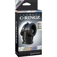 Inel penis Fantasy C-Ringz Cock Pipe with Ball-Stretcher
