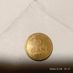 -Y- MONEDA ROMANIA 5 BANI 1957