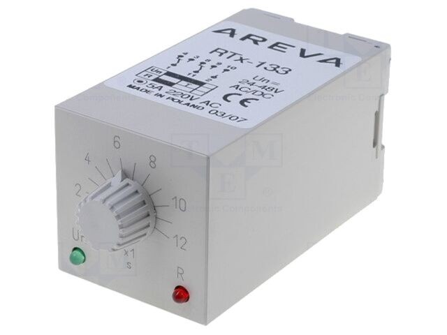 Timer analogic 1-12s DPDT 24-48V
