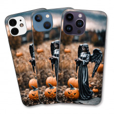 Husa Apple iPhone 7 Plus / 8 Plus Silicon Gel Tpu Model Halloween Dovleacul Ingerului foto