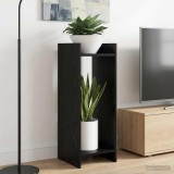 vidaXL Suport pentru plante cu raft Stejar Negru 30 x 30 x 80 cm 899580