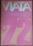 Cumpara ieftin VIATA ROMANEASCA NR. 12/1972:MRP/Aug.Doinas/recenzie Gellu Naum-Tatal meu obosit