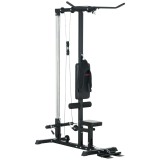 SPORTNOW Stație de forță pentru acasă, remuri, fără greutăți, aparat de fitness pentru acasă, oțel, piele artificială, Negru | Aosom Romania