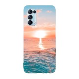 Husa compatibila cu Oppo Find X5 Lite model Surfing at sunset, Silicon, TPU, Viceversa, Transparent, Carcasa
