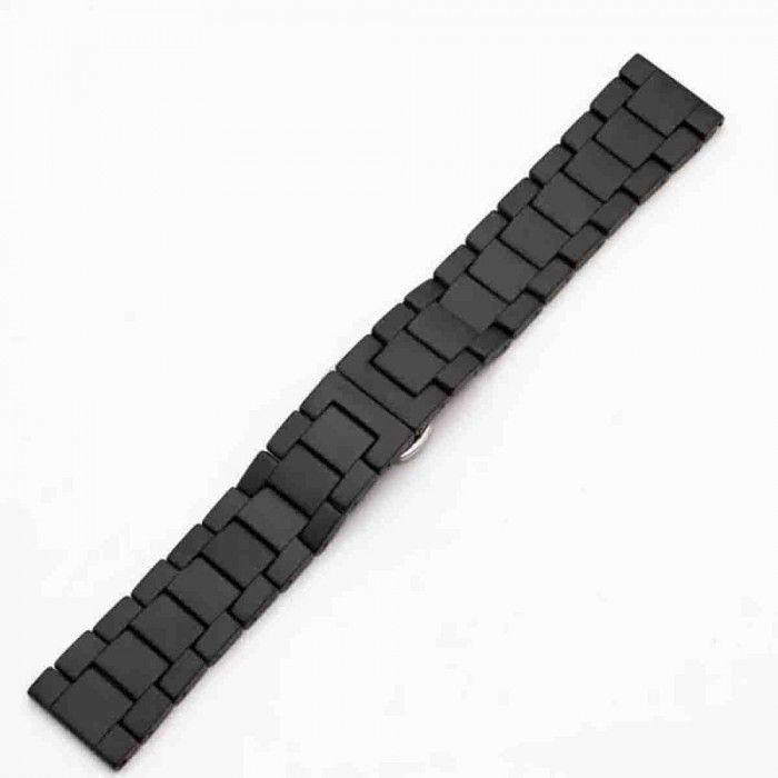 Curea ceramica, compatibila cu Fossil Q Wander, Telescoape QR, 22mm, Smoke Black