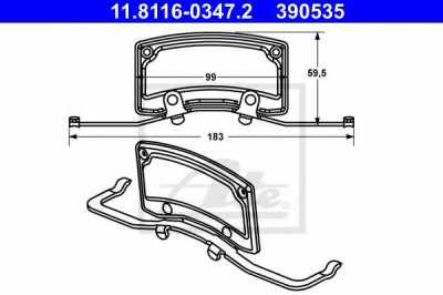 Arc, etrier frana AUDI A6 Avant (4F5, C6) (2005 - 2011) ATE 11.8116-0347.2 foto