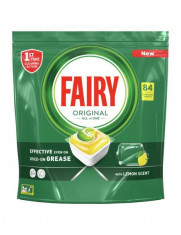 Tablete detergent pentru masina de spalat vase capsule Fairy Original All in One Lemon, 84 bucati foto