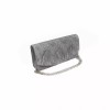 Geanta plic pentru ocazii si petreceri, Gri, sclipici, 20x10 cm, Magrot 25015