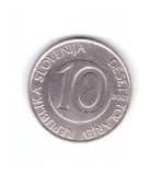 Moneda Slovenia 10 tolarjev 2001, stare buna, curata, Europa, Cupru-Nichel