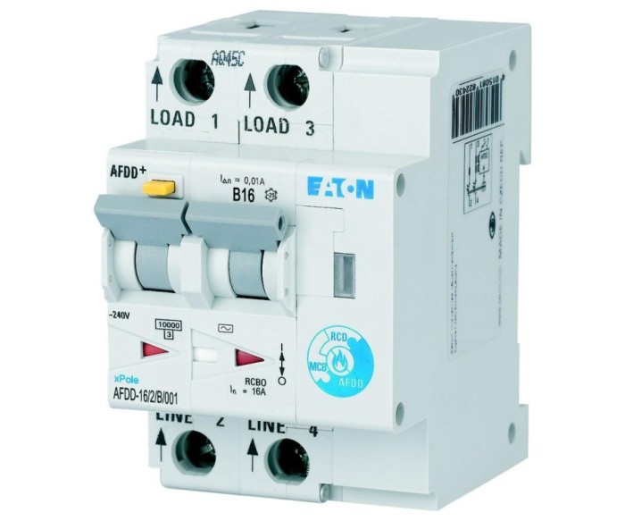 Diferential cu detectie arc electric 16A B 10mA 10kA Xpole Eaton AFDD-16 2 B 001