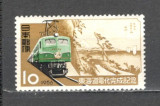 Japonia.1956 Electrificarea liniei ferate Tokaido GJ.52, Nestampilat