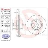 Set disc frana Honda Accord 7 (Cl Cn) 01.03-09.12, Accord 7 Tourer (Estate) (Cm Cn) 04.03-05.08, Fata, 300X25mm, ventilat, BREMBO