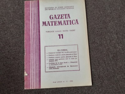 GAZETA MATEMATICA NR 11/1976 foto