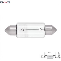 Bec 12V 18W T15x44 tip halogen (dimensiuni: 41 x 15 mm) - lumina alba