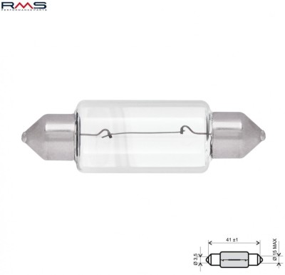 Bec 12V 18W T15x44 tip halogen (dimensiuni: 41 x 15 mm) - lumina alba foto