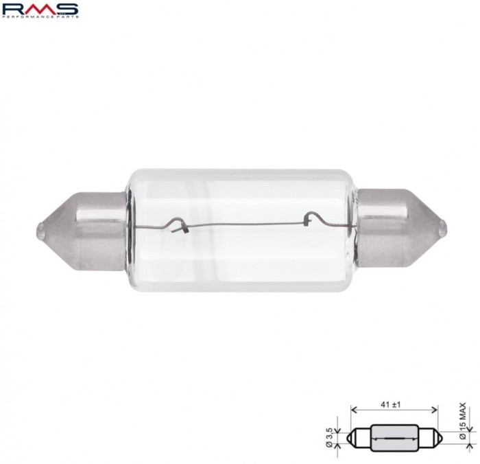 Bec 12V 18W T15x44 tip halogen (dimensiuni: 41 x 15 mm) - lumina alba