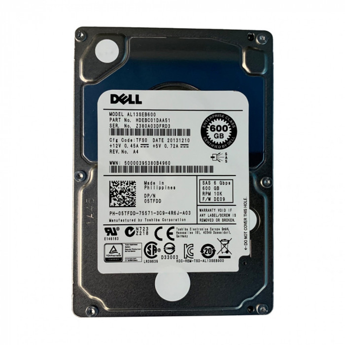 Hard disk server Dell 600GB 6G 10K 2.5&#039;&#039; SAS DP/N 7YX58 5TFDD
