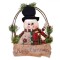 Decorațiune Suspendabilă Crăciun, Coroniță, Om de Zăpadă, Lemn, 37cm