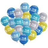 Baloane de Petrecere Multicolor 'Happy Birthday' - 20 buc, CMCLASS