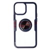 Husa iPhone 13 Mini Albastra TPU+PC Carbon Ring Case - Protectie Premium Anti-Soc