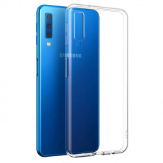 Husa silicon Samsung Galaxy A7 2018 Transparenta + Folie sticla securizata Samsung Galaxy A7 2018, Antisoc, TPU, Viceversa foto
