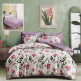 Lenjerie pat dublu,bumbac finet,6 piese,cearceaf normal 220x240cm, cearceaf pilota 200x220cm, 2 fete de perna 50x70, 2 fete de perna 70x70-M287