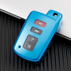 Husa TPU Cheie Smartkey Toyota Albastra