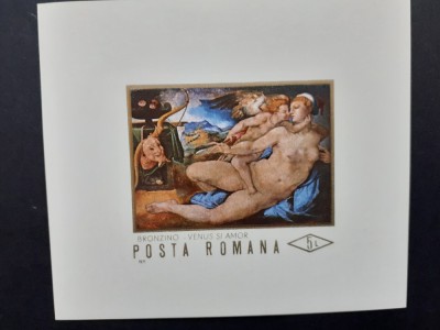 1971 - Reproduceri de arta I - Nuduri - colita nedantelata - LP769 foto
