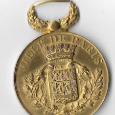 Medalie Ville de Paris, 1911, pentru identificat - Franta, 34 mm
