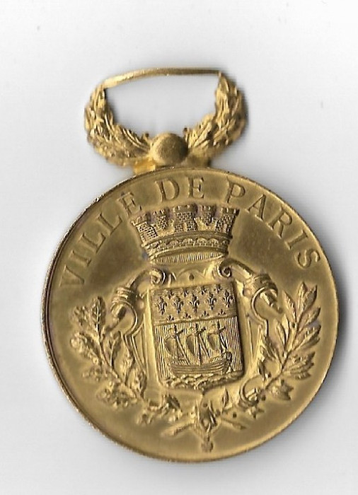 Medalie Ville de Paris, 1911, pentru identificat - Franta, 34 mm