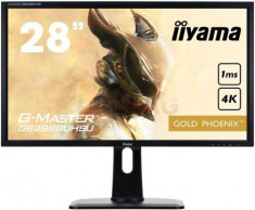 Monitor Gaming TN LED iiyama G-Master 28inch GB2888UHSU, 4K (3840 x 2160), HDMI, DisplayPort, VGA, 1 ms, Boxe (Negru) foto