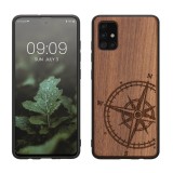 Husa kwmobile pentru Samsung Galaxy A51, Lemn, Maro, 51432.05, Carcasa