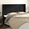 VidaXL Tăblie de pat cu aripioare, negru, 183x16x118/128 cm, catifea 3119362