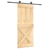 Cumpara ieftin Usa glisanta cu set de feronerie 85x210 cm, lemn masiv de pin