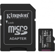 Card Memorie microSDXC Kingston Canvas Select Plus Android A1, 64Gb, Clasa 10 / UHS-1 U1, Cu Adaptor SDCS3/64GB
