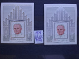 1979-Polonia-Papa folio Au+Ag -2 blocuri-MNH, Nestampilat