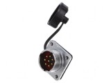 Soclu WF20 tată PIN 8 IP67 10A 500V 2mm2 aurit 14AWG