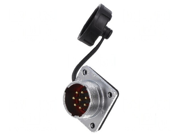 Soclu WF20 tată PIN 8 IP67 10A 500V 2mm2 aurit 14AWG