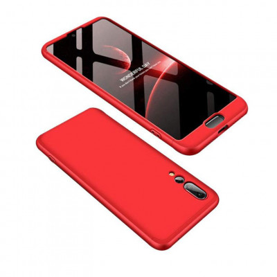 Husa Telefon Plastic Huawei P20 360 Full Cover Red foto