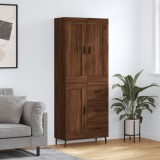 Cumpara ieftin Dulap &icirc;nalt, stejar maro, 69,5x34x180 cm, lemn compozit