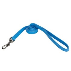 Lesa din piele neteda 122cm, 18mm - albastru foto