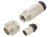 Conector M9 tată aurit, 8 pini, IP67
