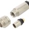 Conector M9 tată aurit, 8 pini, IP67