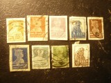 Serie mica URSS 1923 ,7 val. stampilate + 1924 valorile 7 si 14 kop stamp.