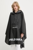 Karl Lagerfeld poncho K/ESSENTIAL culoarea negru, de tranzitie, oversize, A3W50105