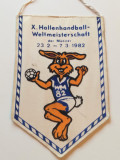 Fanion handbal - Campionatul Mondial de Handbal-RFG-1982 (Romania -PALMARES)